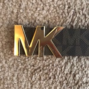 Michael Kors “Mk” belt- Gold